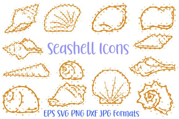 12 Seashell Icons: SVG & PNG for Modern Design
