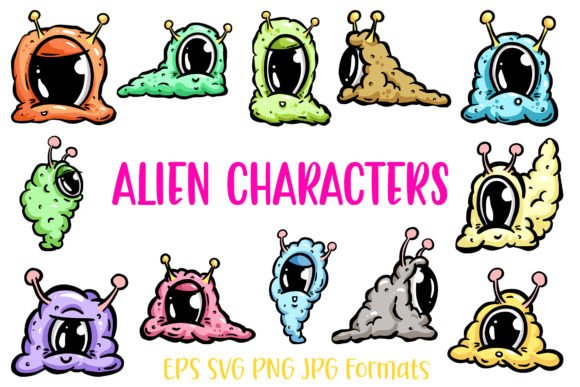 17 Weird Alien Blob Monster Creature Car Design Assets