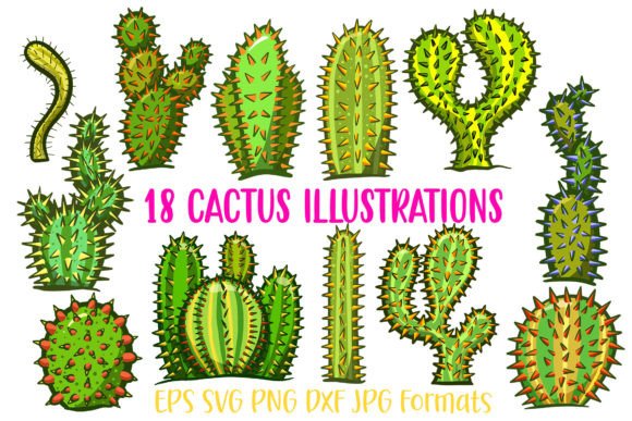 Charming Cactus & Succulent Cartoon Collection for Designers