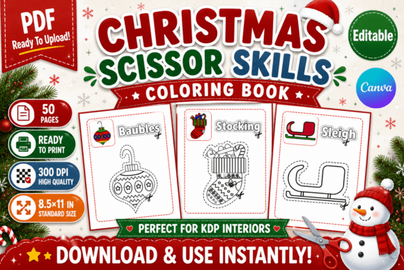 Christmas Vocabulary KDP Interior: A Designer's Festive Asset