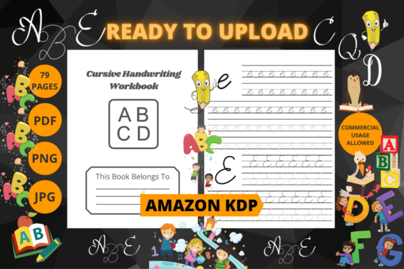 Cursive Handwriting Workbook for Kids V5: A Designer's Asset