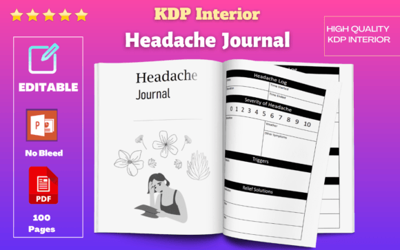 Designing a Professional Headache Journal for KDP