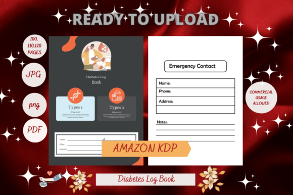 Diabetes Log Book Design for KDP