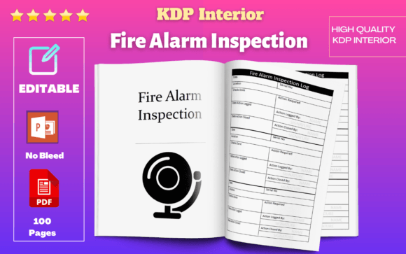 Editable Fire Alarm Testing Log Book for Safety Compliance