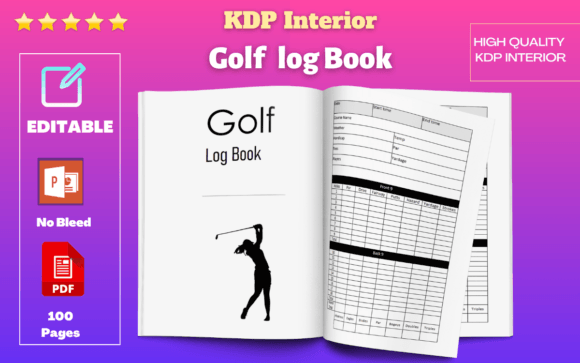 Editable Golf Journal KDP Interior