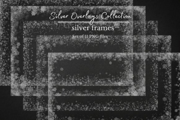 Elegant Silver Frames: Winter Overlays for Professional Design
