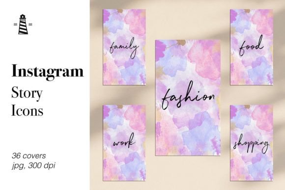Elevate Your Brand with Watercolor Instagram Highlight Icons