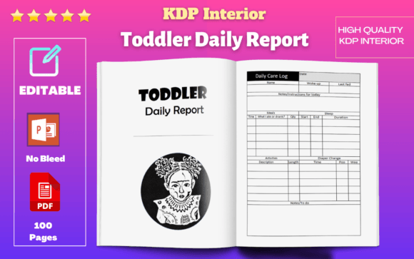 KDP Nanny Log Book Interior: Streamlining Infant Care
