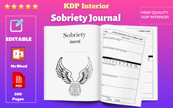 Sobriety Journal KDP Interior: Designing for Recovery