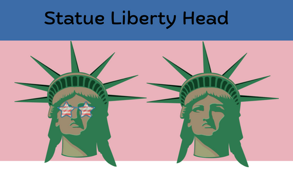 Statue Liberty Head: Iconic Vector Design for Creative Projects
