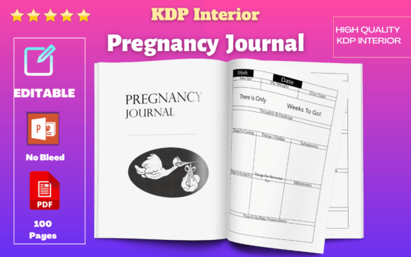 The Ultimate Pregnancy Journal Log KDP Interior for Modern Creators