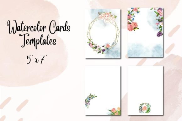 Watercolor Cards Templates for Creative Projects